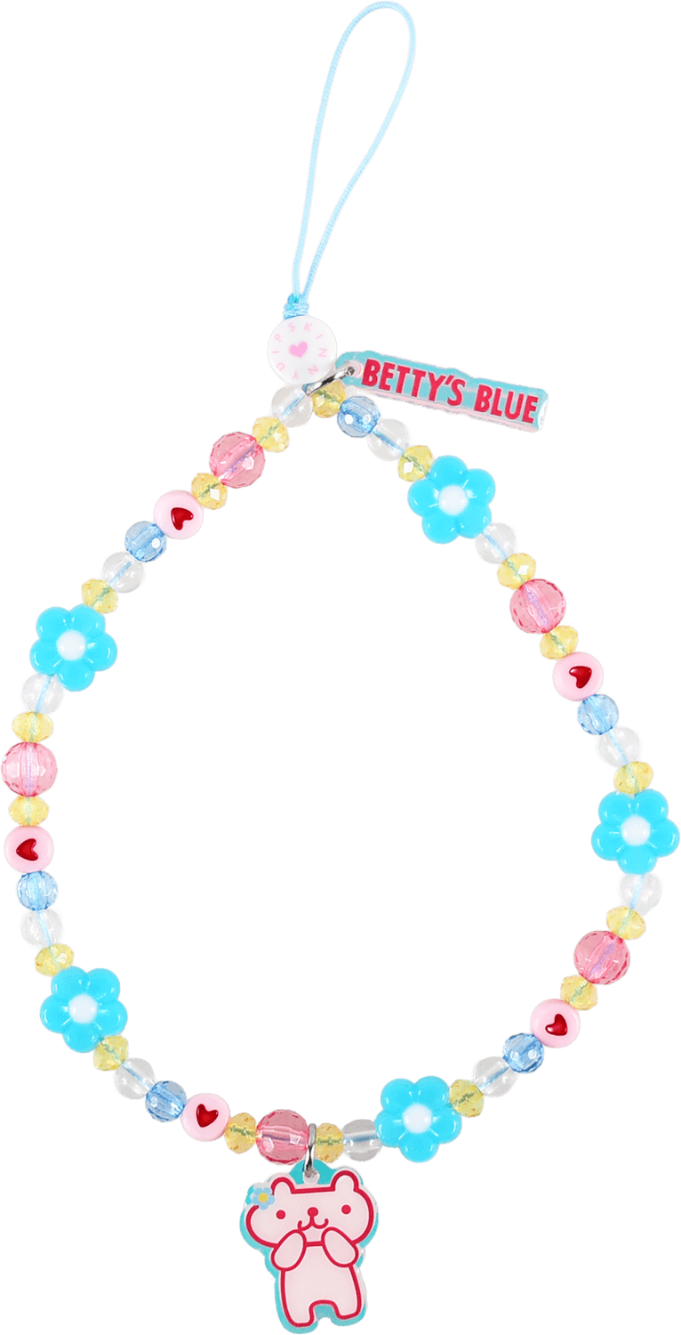 ビーズフォンストラップ フラワー