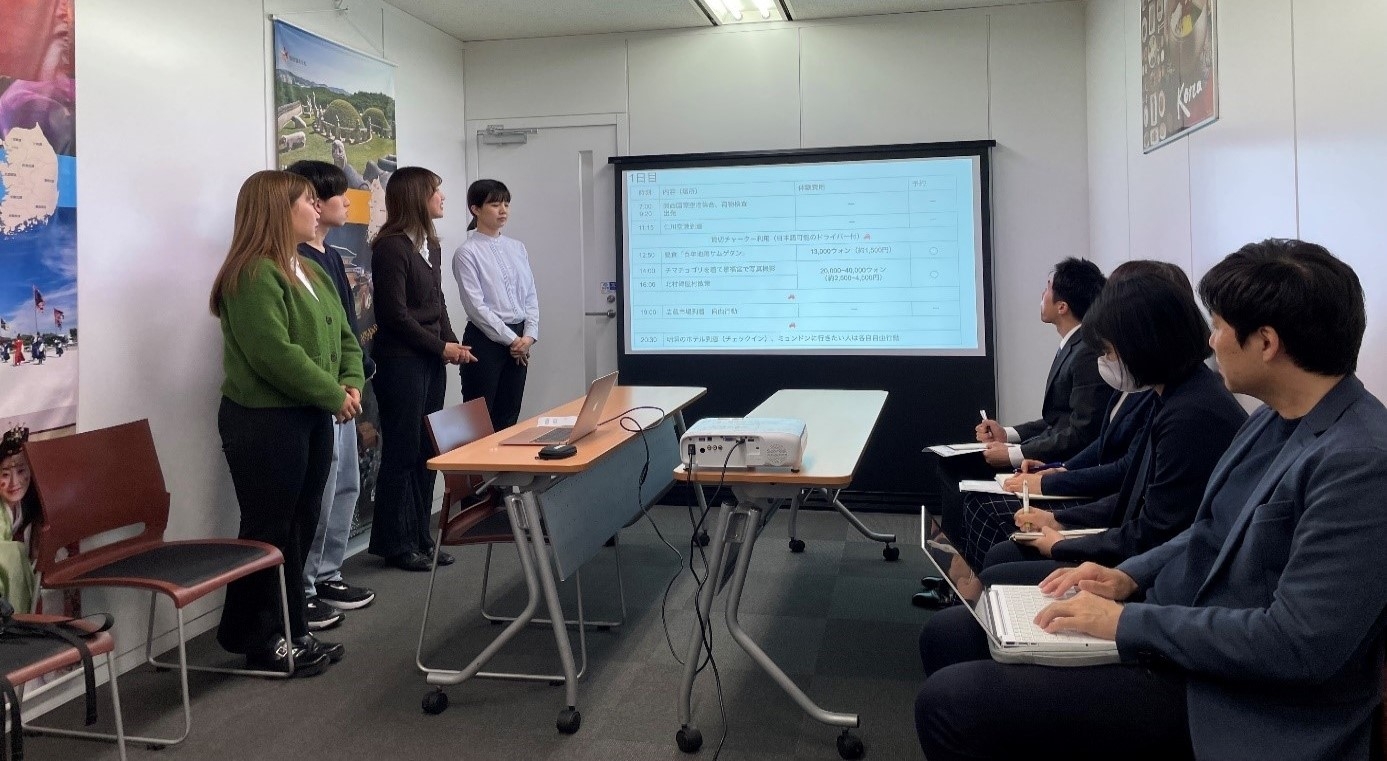 近畿大学×エスティーエートラベル 海外キャリア研修の集大成　旅行業界志望の近大生が企画した韓国ツアーを商品化