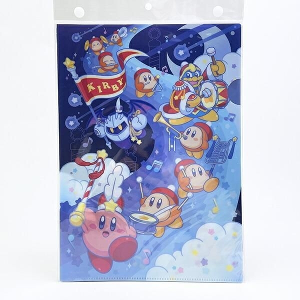 カービィの文具紹介、作品の世界観が詰め込まれたイラストのクリアファイル3枚セット！全て異なるイラストで使い分けが楽しい