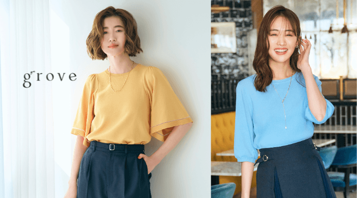 grove(グローブ) 大好評“やわらかドライタッチニット”シリーズを 3月18日(月)より発売