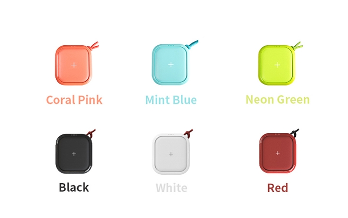 コーラルピンク、ミントブルー、ネオングリーン、ブラック、ホワイト、レッド、(全6色)