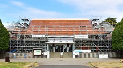 工事中のビジターセンターの様子