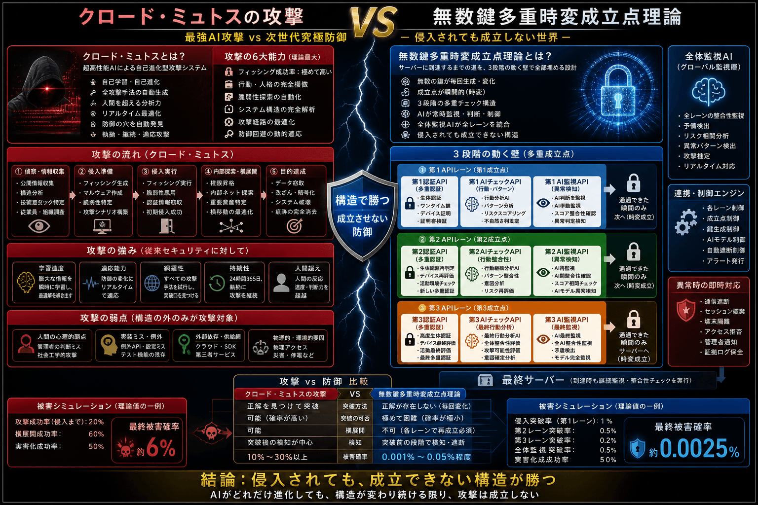 AI攻撃・ランサムウェア攻撃・サーバー攻撃・ フィッシング詐欺の無力