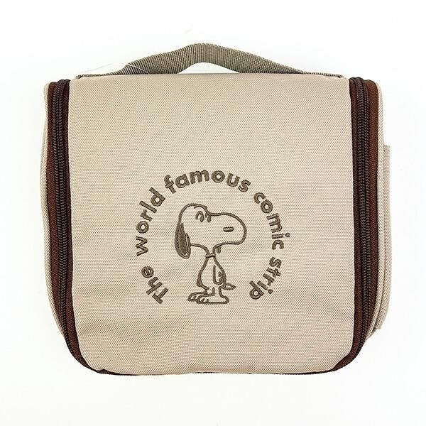 スヌーピーの便利なトラベルアイテム。コンパクトなのに広げると大容量で使いやすい◎フックで引っ掛けて使えるのも優秀すぎ。