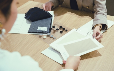 ご案内イメージ（生地・オプション選択）