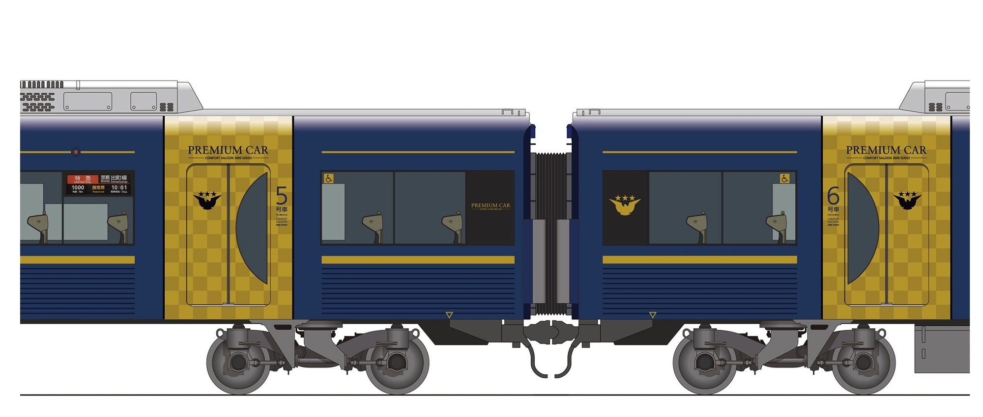 3000系プレミアムカー2両連結イメージ