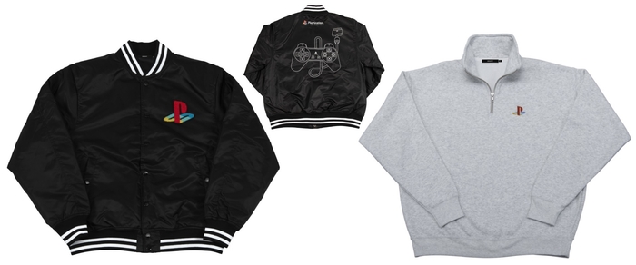 左/スタジアムジャケット、右/ハーフジップスウェット