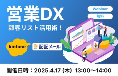 “kintoneと外部クラウドサービスの連携で、営業活動の効率化を支援”　無料オンラインセミナーを4/17に開催！