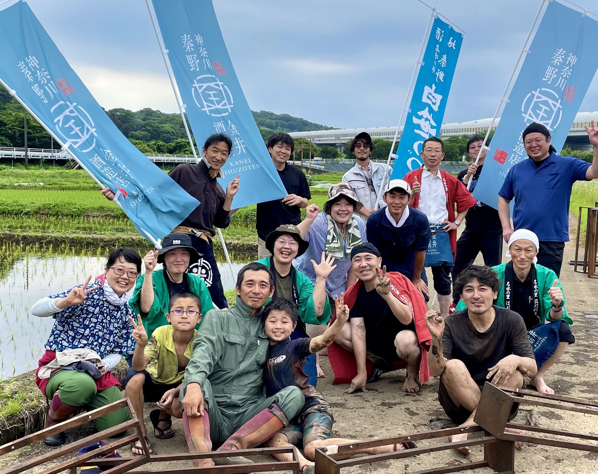 神奈川県秦野市の酒蔵、金井酒造店が酒米の田植えを実施