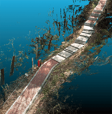 「HS-X1」により取得したカラー点群 1