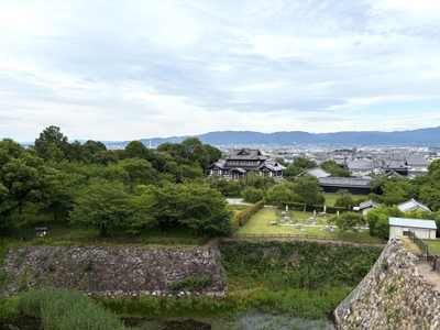 郡山城跡の天守台からの眺望