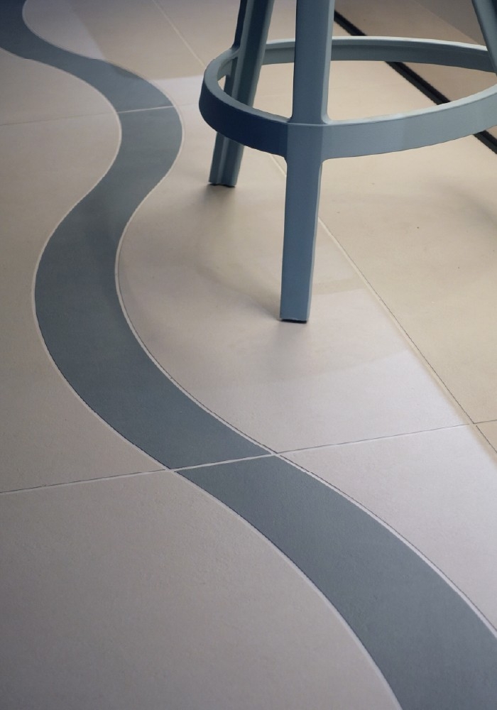 床:BALANCE Light Gray & Azure 1200×1200×8mm