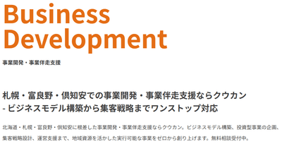 事業開発・事業伴走支援（Business Development）
