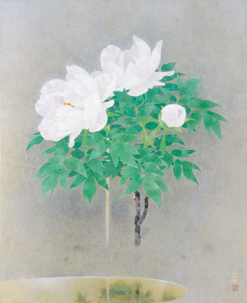 山口華楊「雨歇む」 1980年(昭和55)第33回晨鳥社展 長谷川町子美術館蔵