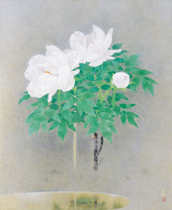 山口華楊「雨歇む」 1980年(昭和55)第33回晨鳥社展 長谷川町子美術館蔵