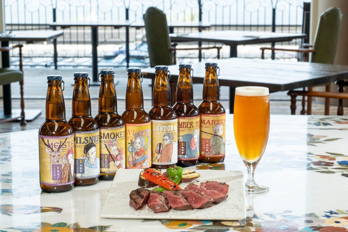 ▲淡路島産の食材と共に、クラフトビールをご堪能