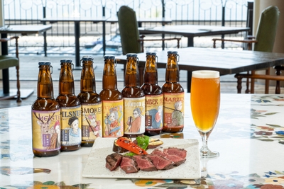 ▲淡路島産の食材と共に、クラフトビールをご堪能