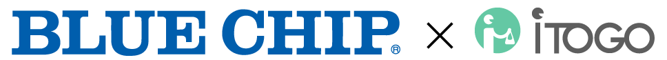 ブルーチップ×itogo ロゴ