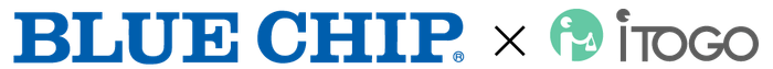 ブルーチップ×itogo ロゴ