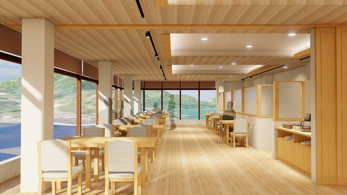 空と海を一望できる最上階 スカイラウンジ「天藍」