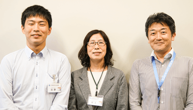 インタビューに応じていただいた3名。左から加藤氏、井上氏、花谷氏。「創業するなら足立区で!」