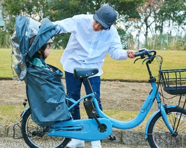 【引き取りのみ】　非電動　子ども乗せ自転車　レインカバー付き iU7z7yxjUCuvVxet7EwZ.jpg