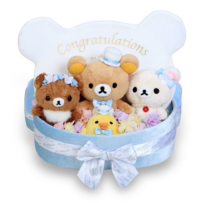 リラックマウェディング電報ぬいぐるみセット ほっと電報」より「リラックマウェディング電報」を発売！ “おめかし