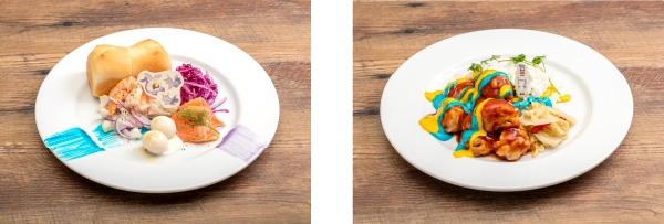 ▲ワーシマー島のランチプレート /▲『Wonder sea breeze 』の3 色チキンプレート