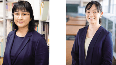 准教授　勝瀬郁代（左）・准教授　渕上貴代（右）
