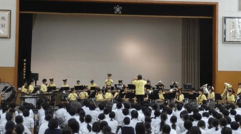 令和5年(2023年)9月開催の文化祭での吹奏楽部発表の様子