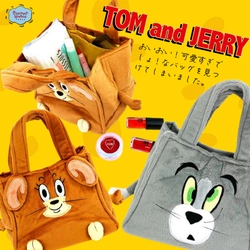 貴重な再販んん！！360度どこから見てもかわ！かわいすぎるでしょ！トムとジェリーのファニーアートがキュート♪ぬいぐるみみたいなデザインのトライアングルバッグ。