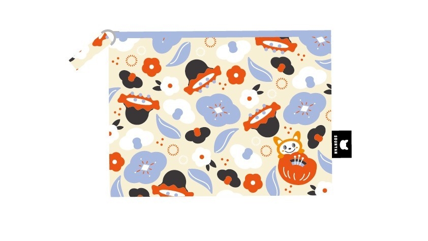 そうにゃん花柄ポーチ(イメージ)