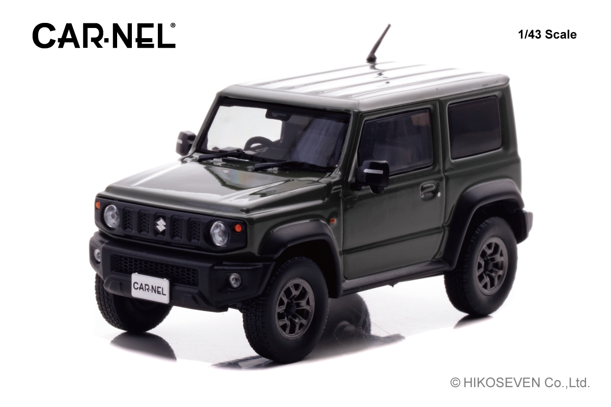 CARNEL 1/43 スズキ ジムニー シエラ JC (JB74W) 2018 Jungle Green:左前