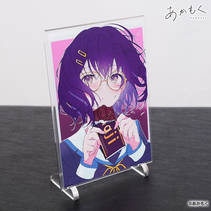 あかもく アクリルアート(2.5Dタイプ) 「わたしはチョコを食べるのが好きだ」