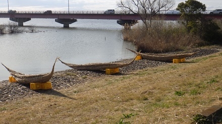 葦舟世界大会 レース前の葦舟