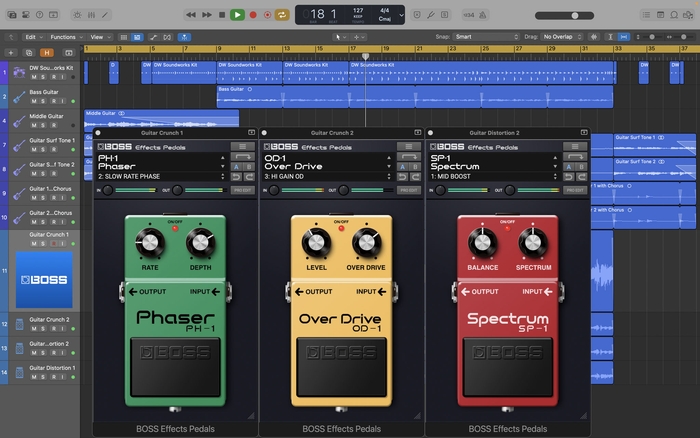 『BOSS Effects Pedals』 使用画面イメージ