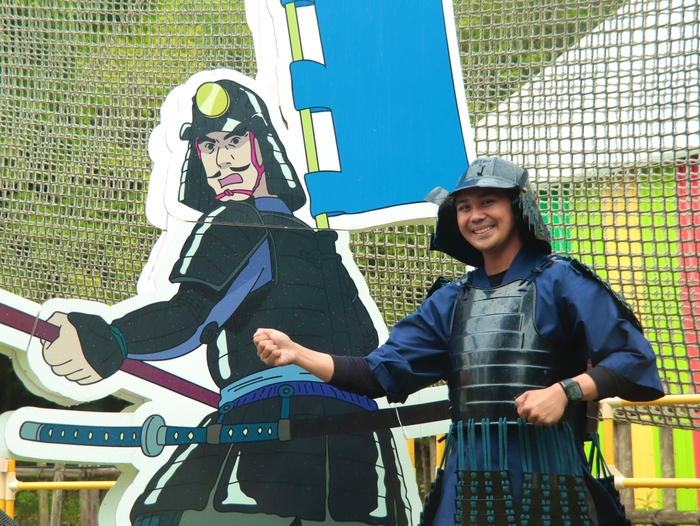 ▲甲冑を着てキャラクターと記念写真も撮影できる!