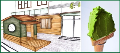 小柳津清一商店 休憩スペースのお披露目イベントを開催　 ジェラートに金粉をトッピングした贅沢な味わいを堪能！