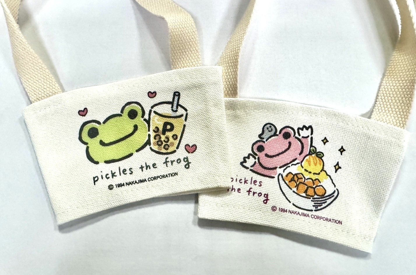 pickles the frog×TAIWAN ドリンクバッグ タピオカミルクティー/マンゴーかき氷