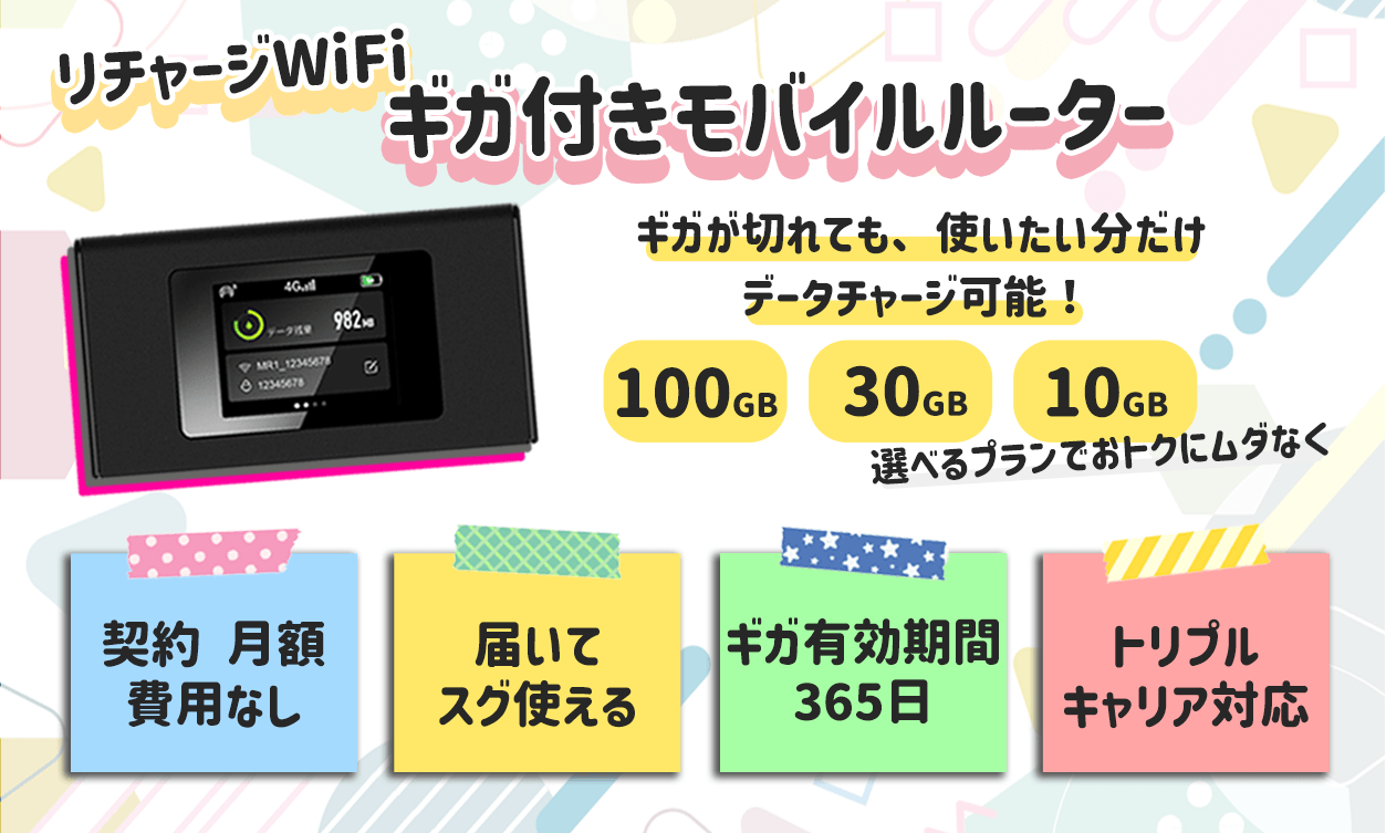 リチャージwifi Amazon.co.jp: 【リチャージWiFi】100ギガ付き 365日 車載wifi