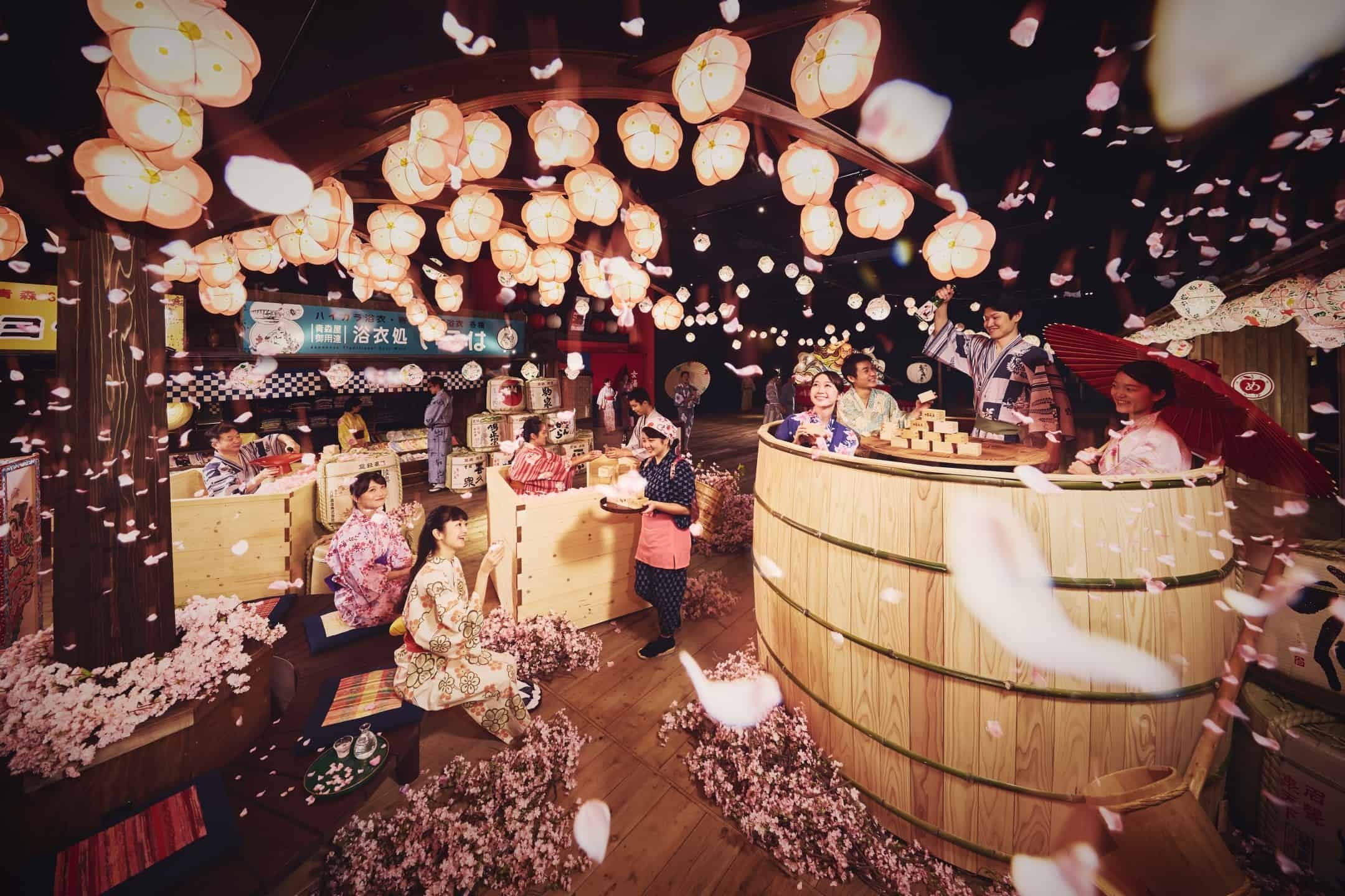 青森屋　地酒の飲み放題と館内でのお花見を満喫できる「花sakeのんべぇ」実施　期間：2020年4月1日〜5月31日