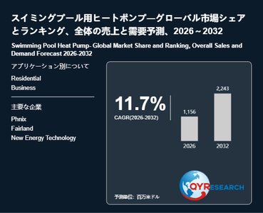 上記の図表／データは、QYResearchの最新レポート「スイミングプール用ヒートポンプ―グローバル市場シェアとランキング、全体の売上と需要予測、2026～2032」から引用されています。
