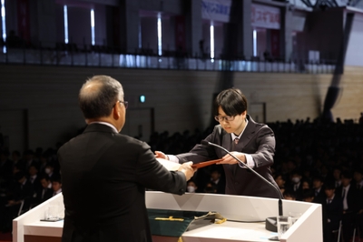 情報工学部代表の片貝直登さん