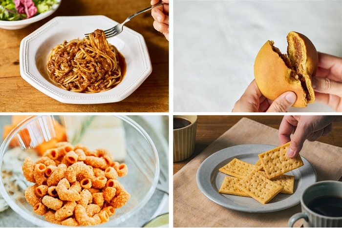 黄えんどう豆でできたグルテンフリーのパスタやパン、スナックを試食できます。