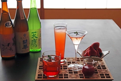 写真：いちご日本酒カクテル