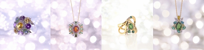 オリジナルカラフルジュエリーリング＆ペンダント