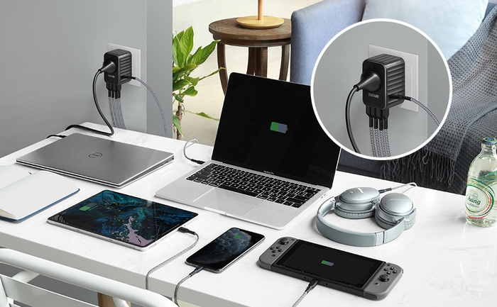 多数の機器を同時に充電 Passport II Proの利用例