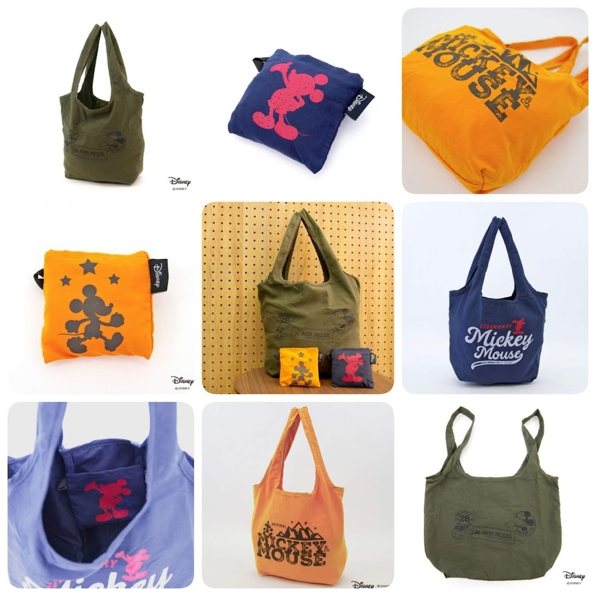 ちょっぴりビンテージなミッキーがクール☆今日のコーディネートを引き立ててくれるエコバッグはこれだ！