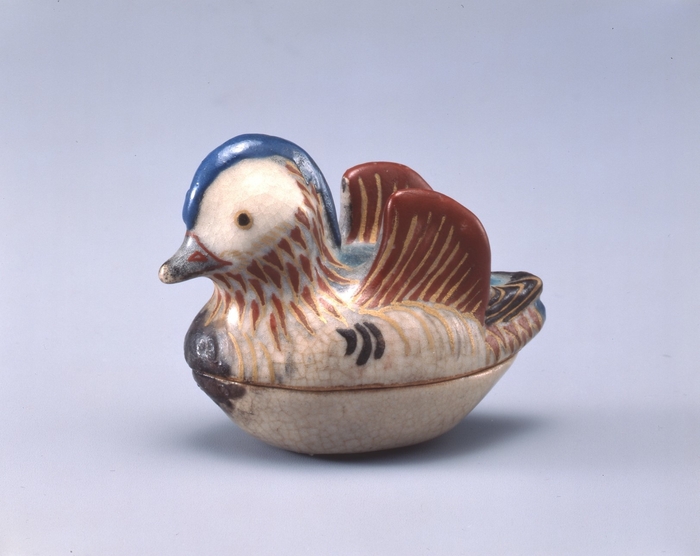 「色絵おしどり香合」野々村仁清作(大和文華館蔵)