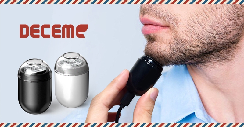 超小型、軽量の電動シェーバー「DECEM USBミニシェーバー」新発売 ~わずか40g、徹底的なミニマルデザイン、回転刃でパワフル高速動作~